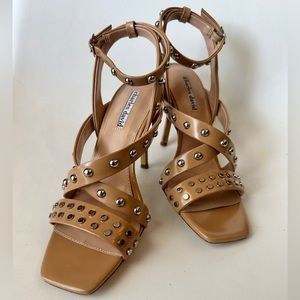 Charles David Nude Studded Strappy Heels | NEW - Size 7